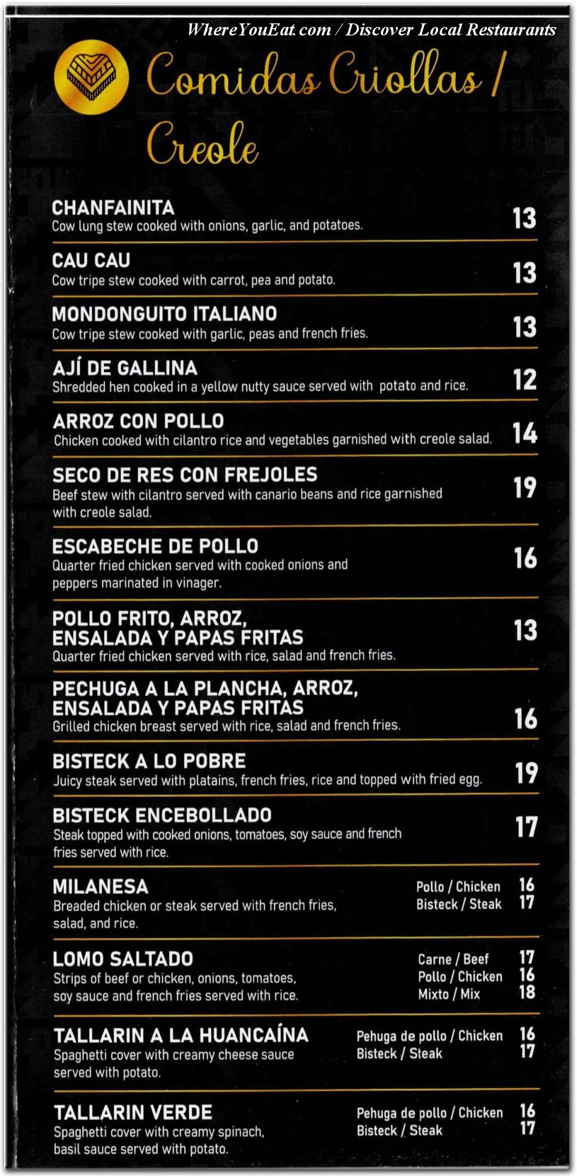 menu image