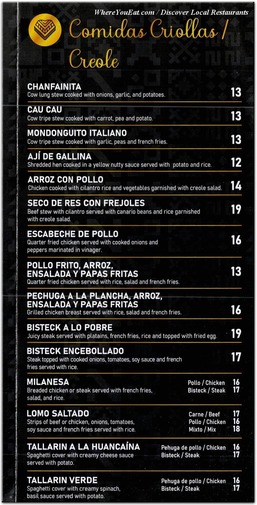 menu image