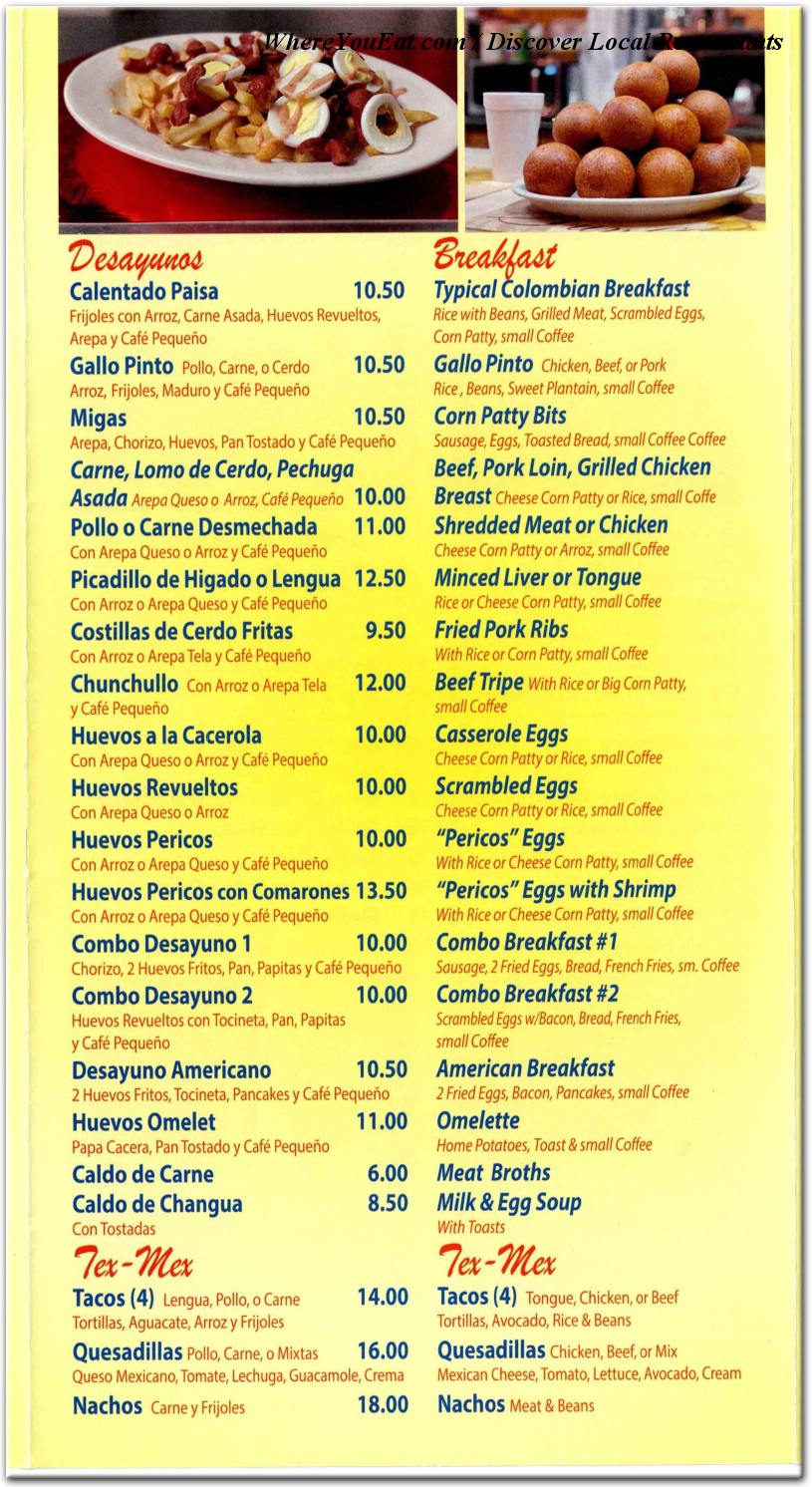 menu image