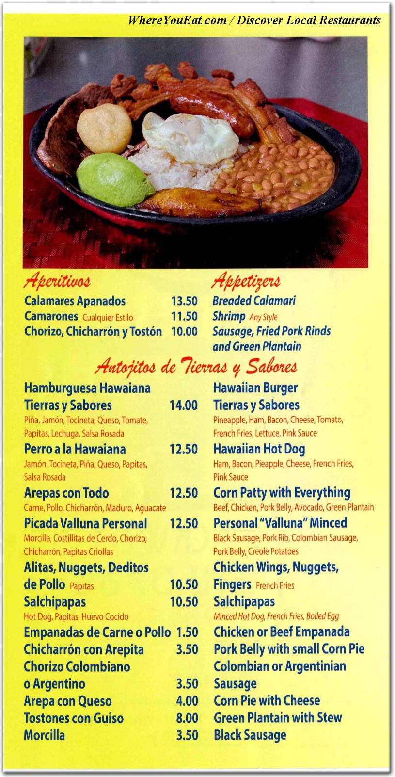 menu image