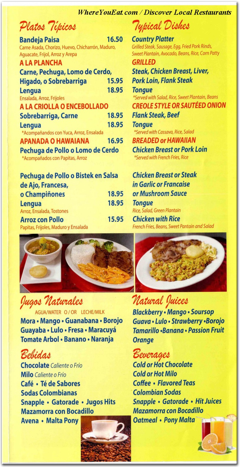 menu image