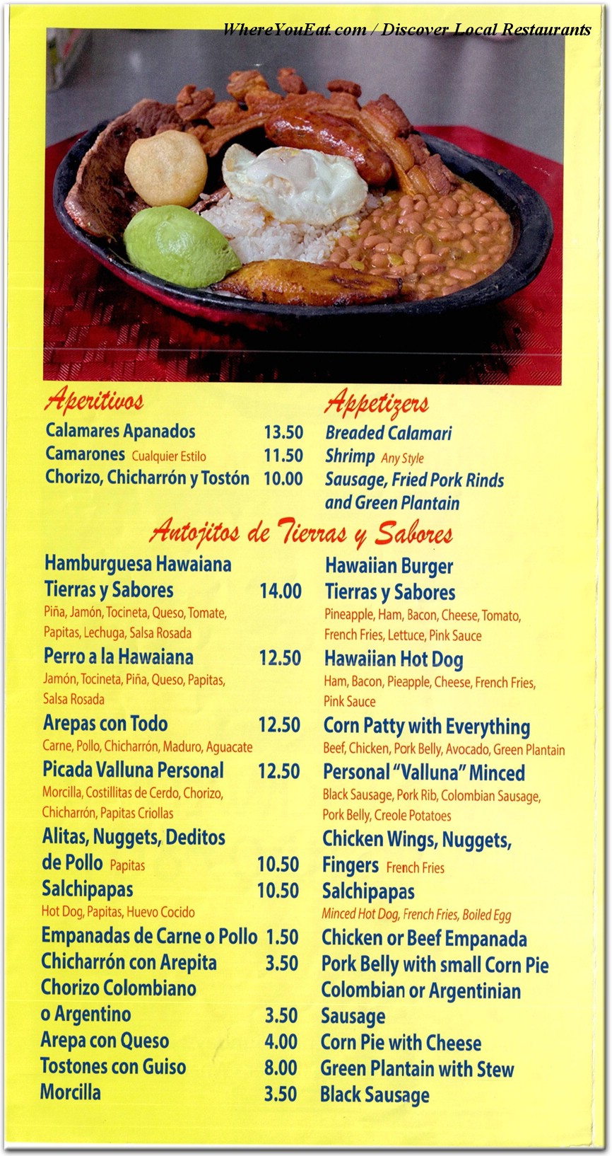 menu image
