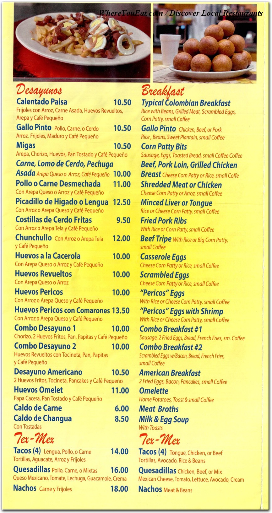 menu image