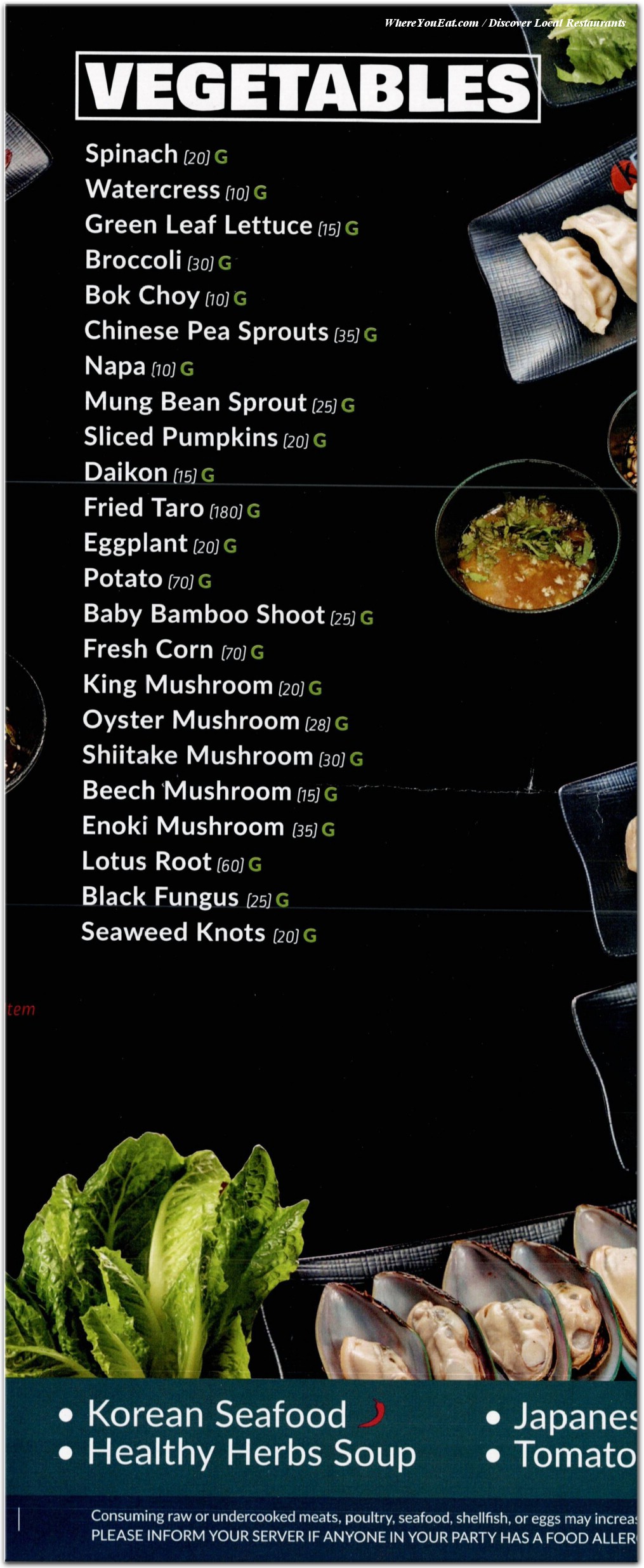 menu image