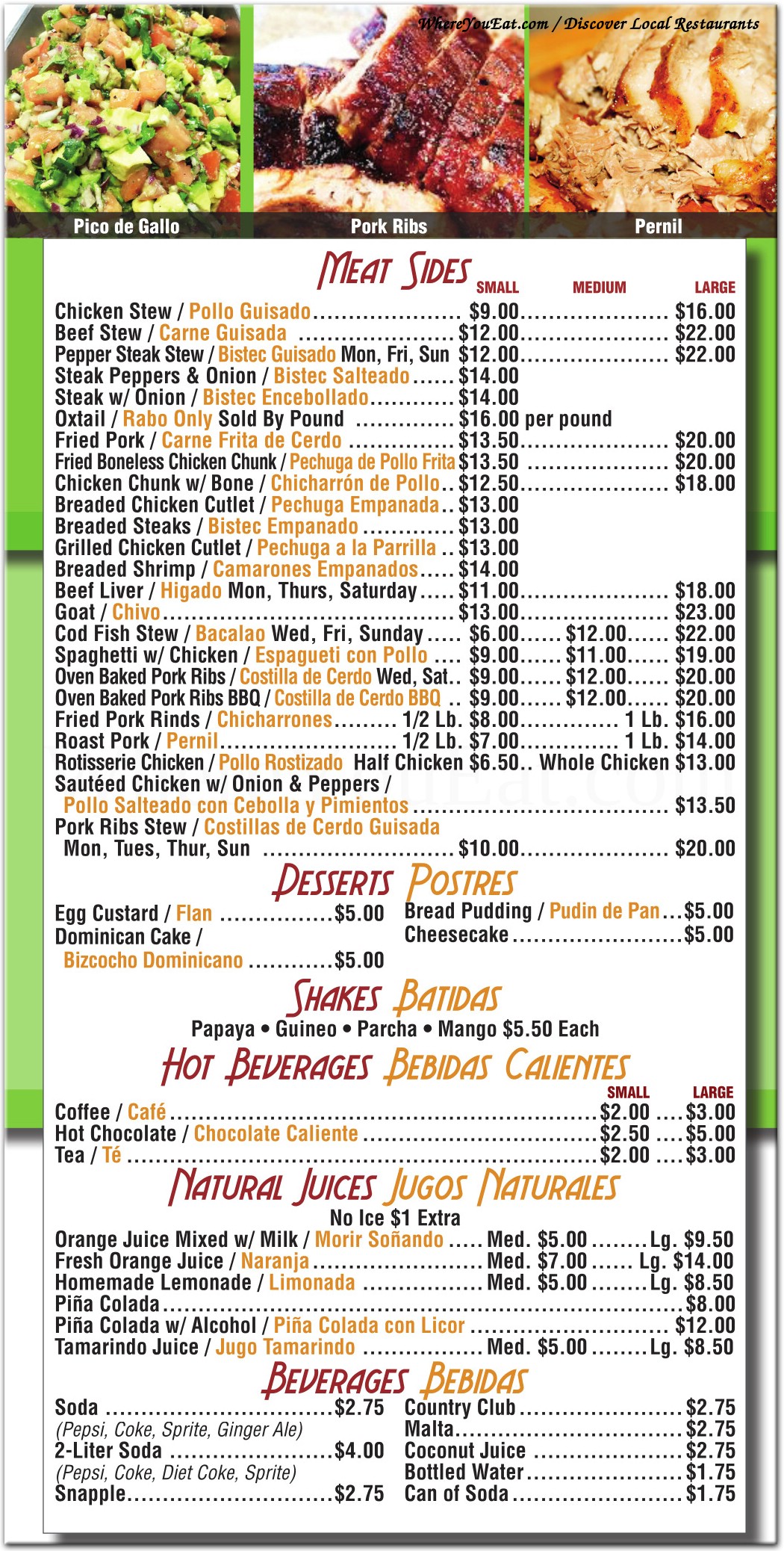 menu image