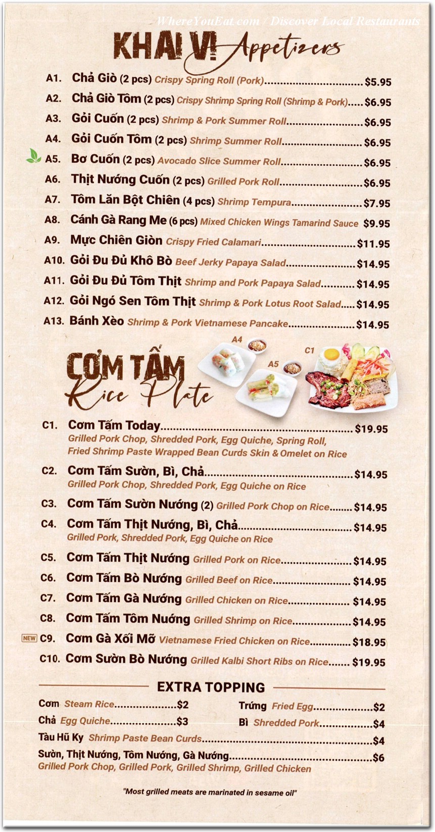 menu image