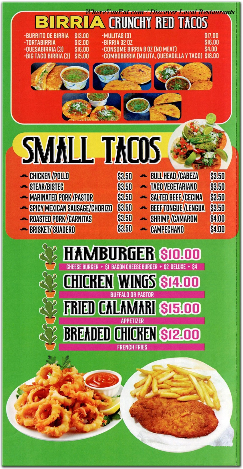 menu image