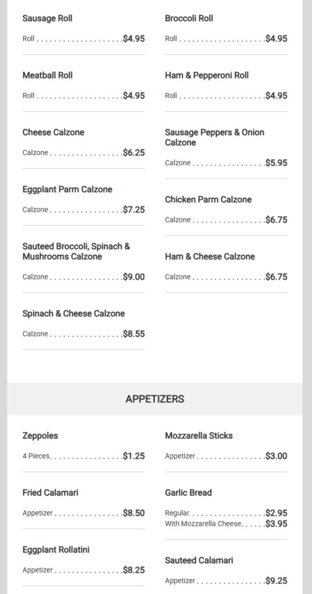 menu image
