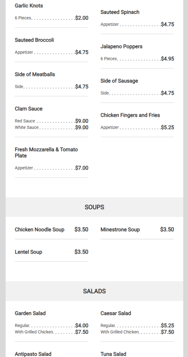 menu image