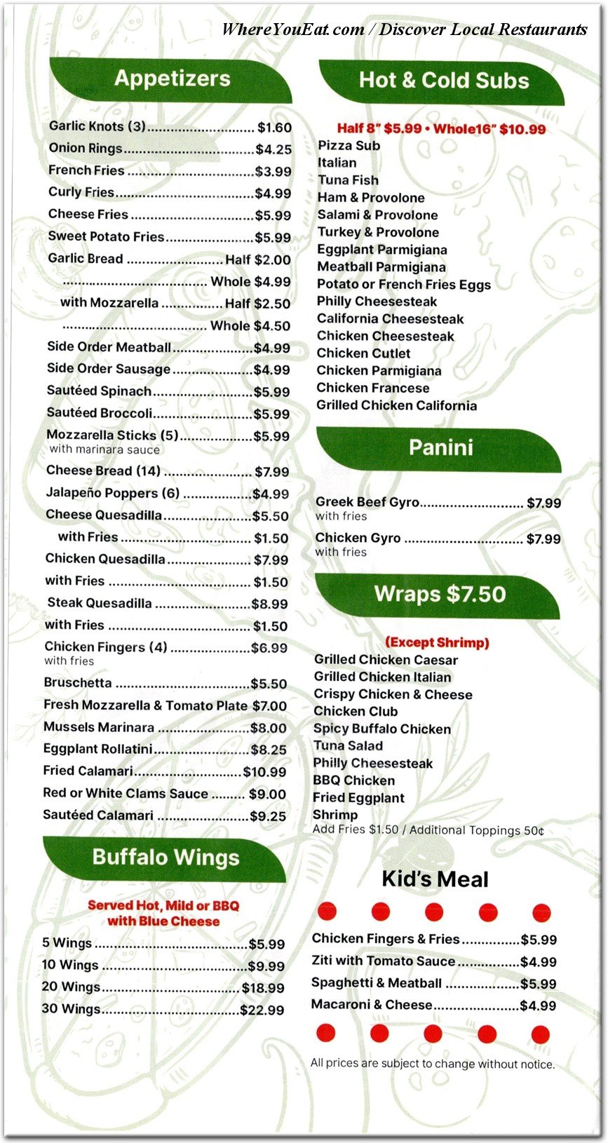 menu image