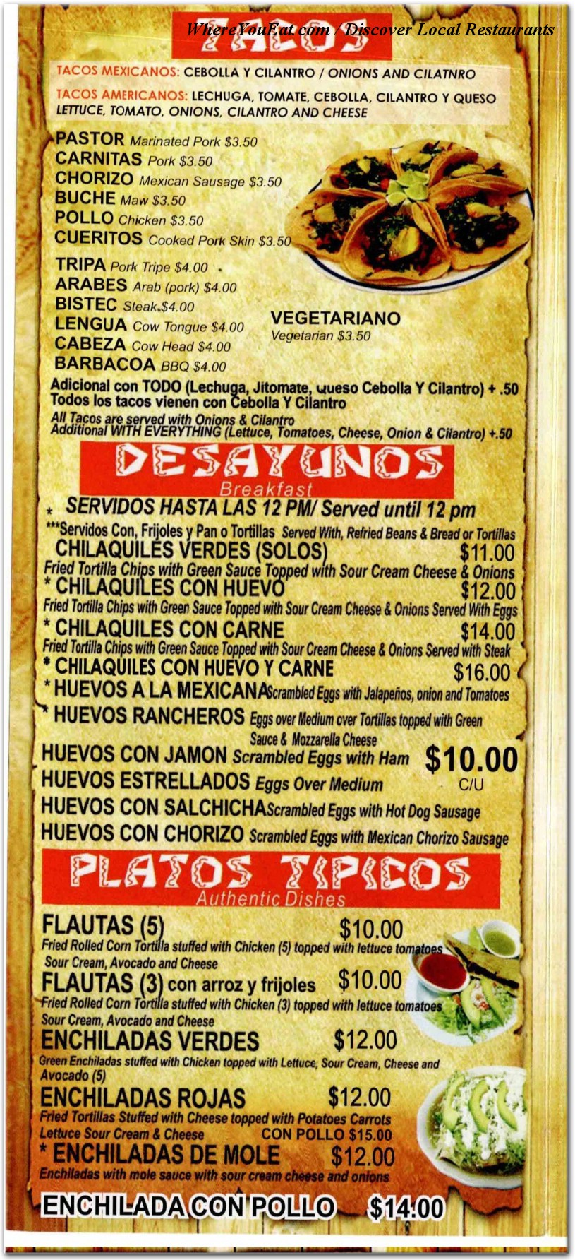 menu image