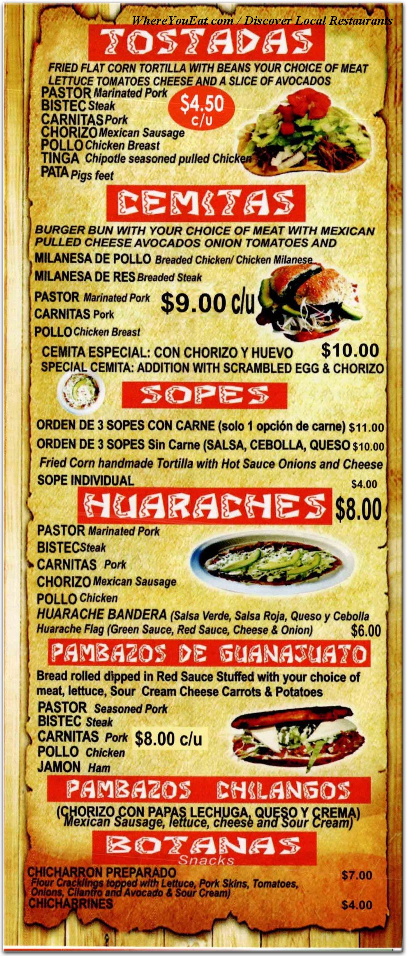 menu image