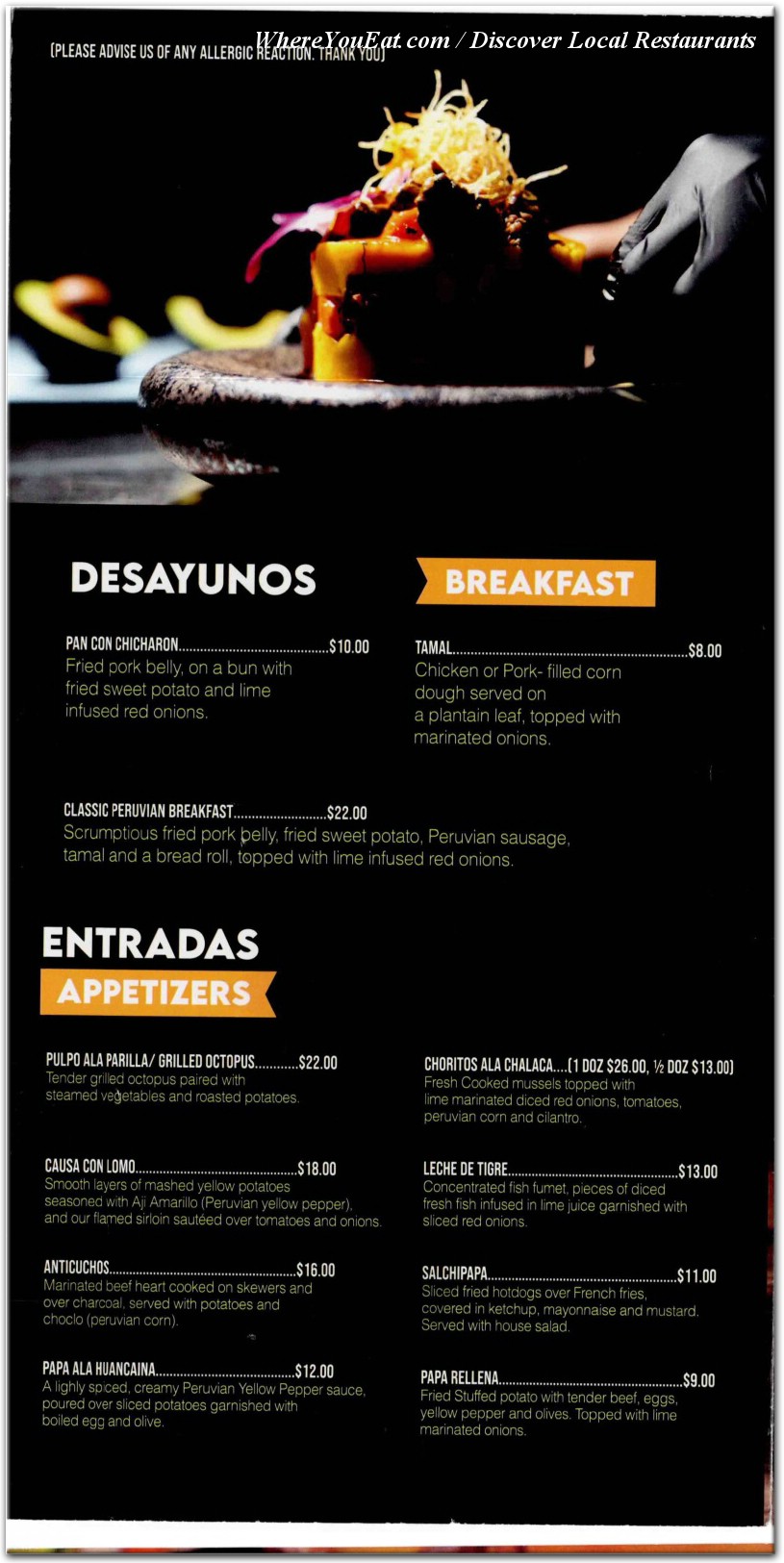 menu image