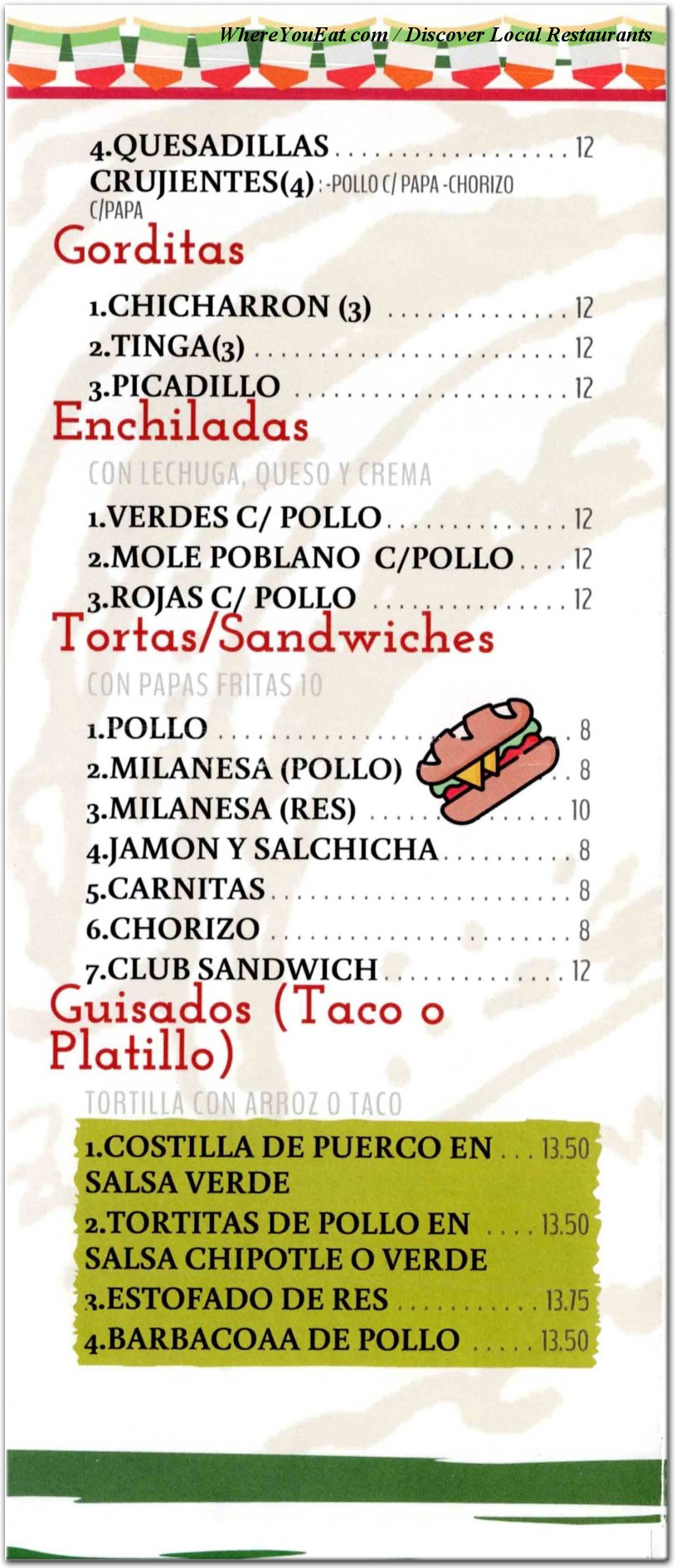 menu image