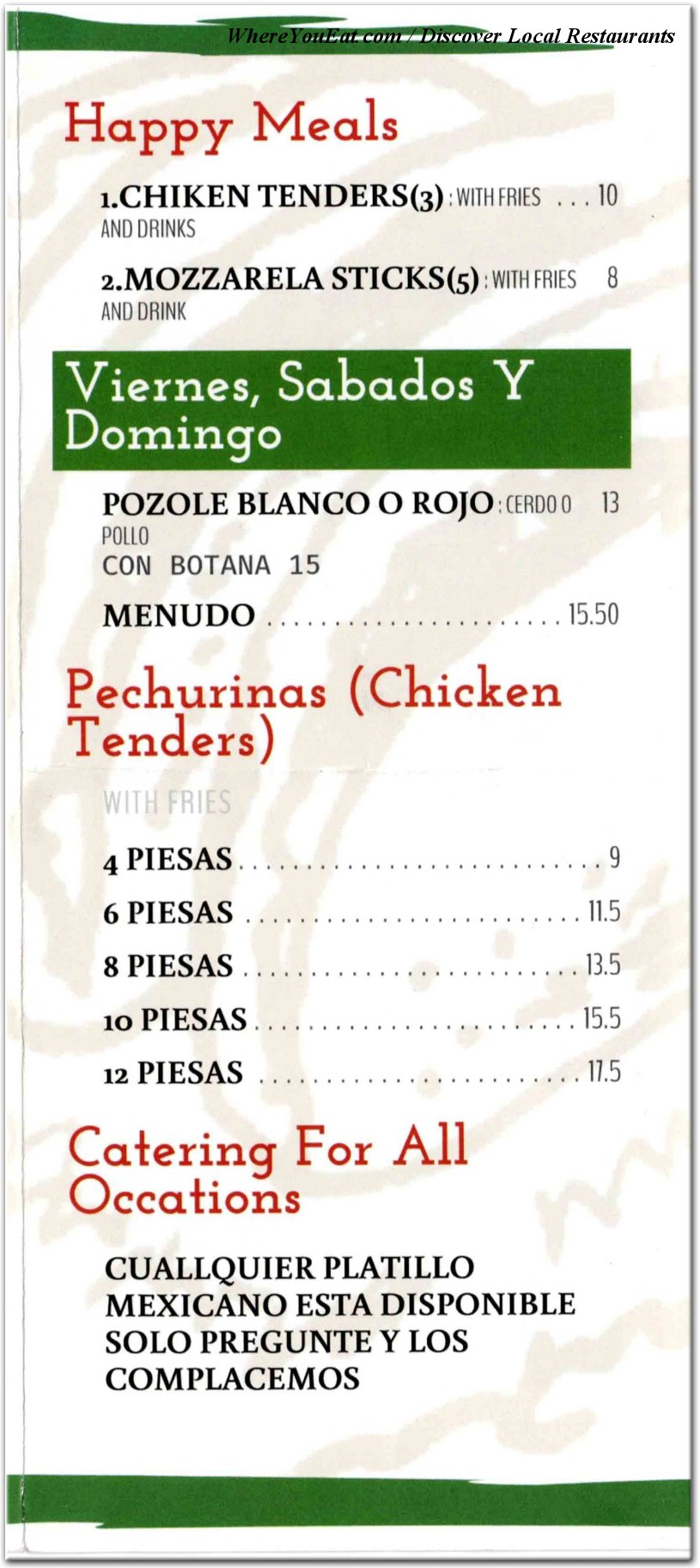 menu image