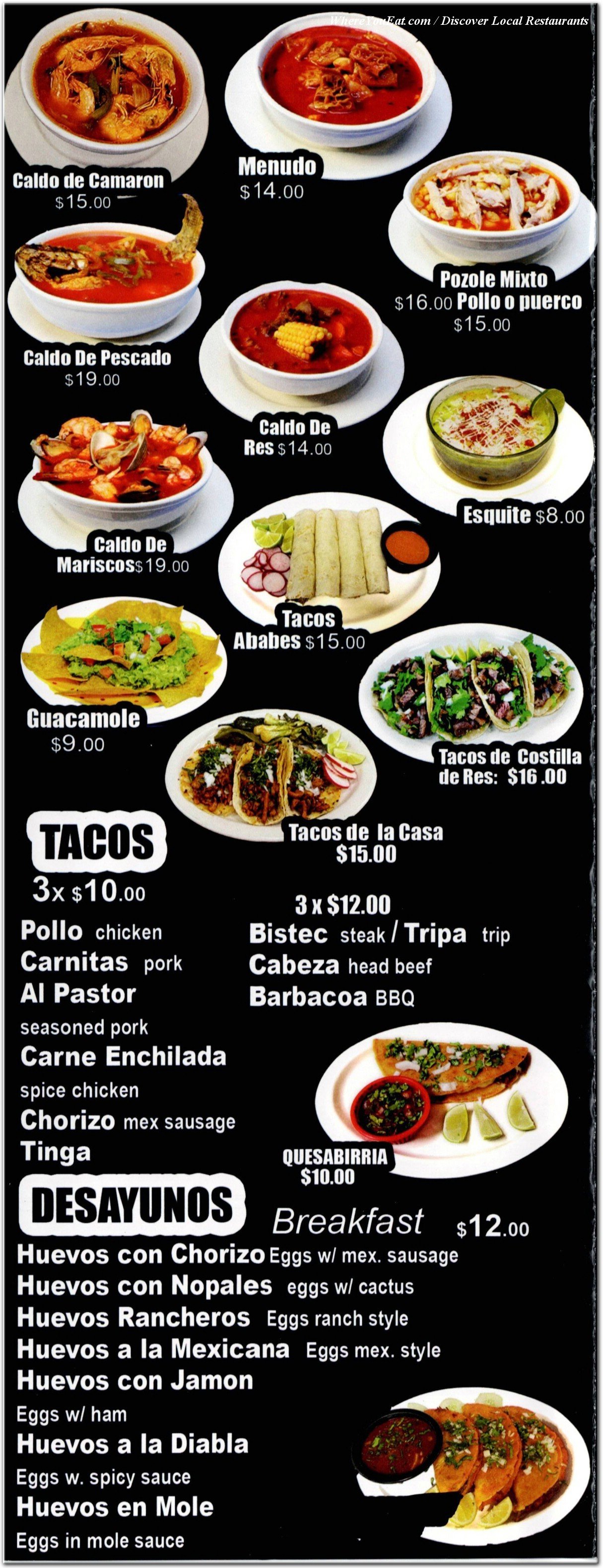 menu image