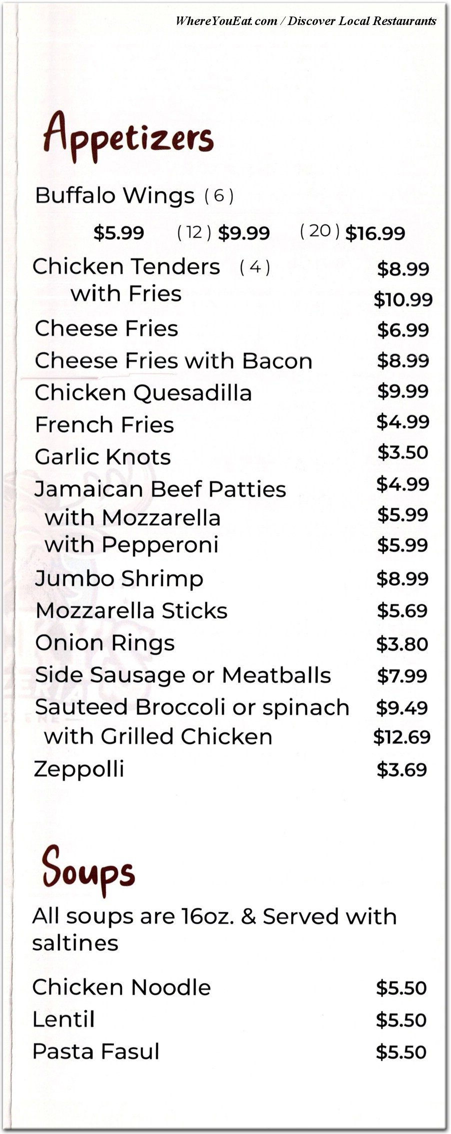menu image