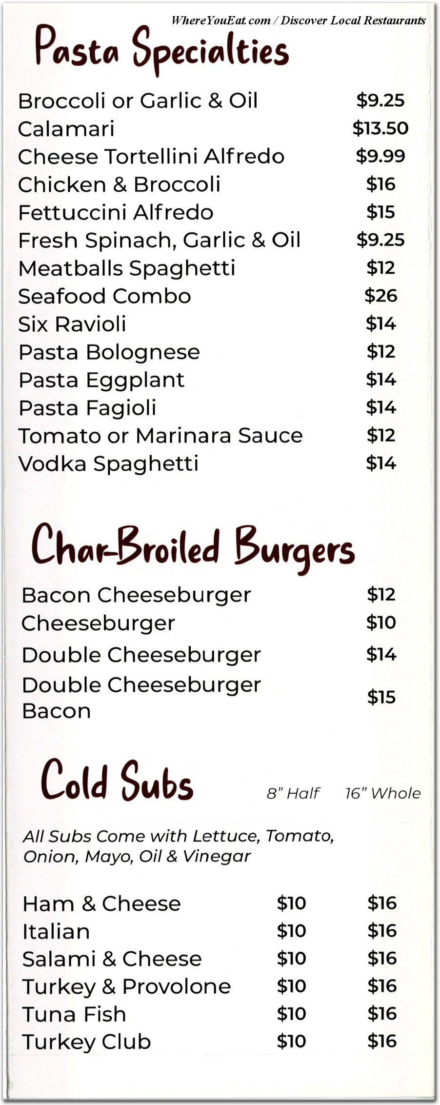 menu image