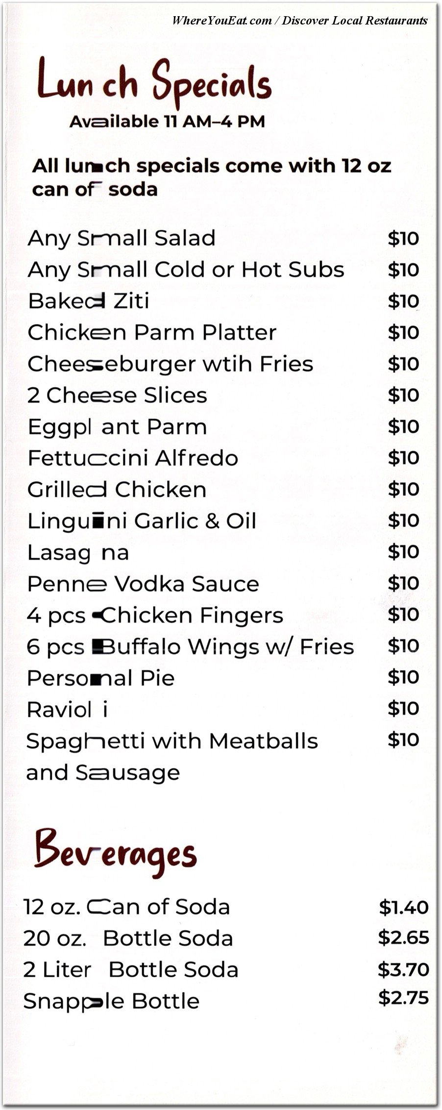 menu image
