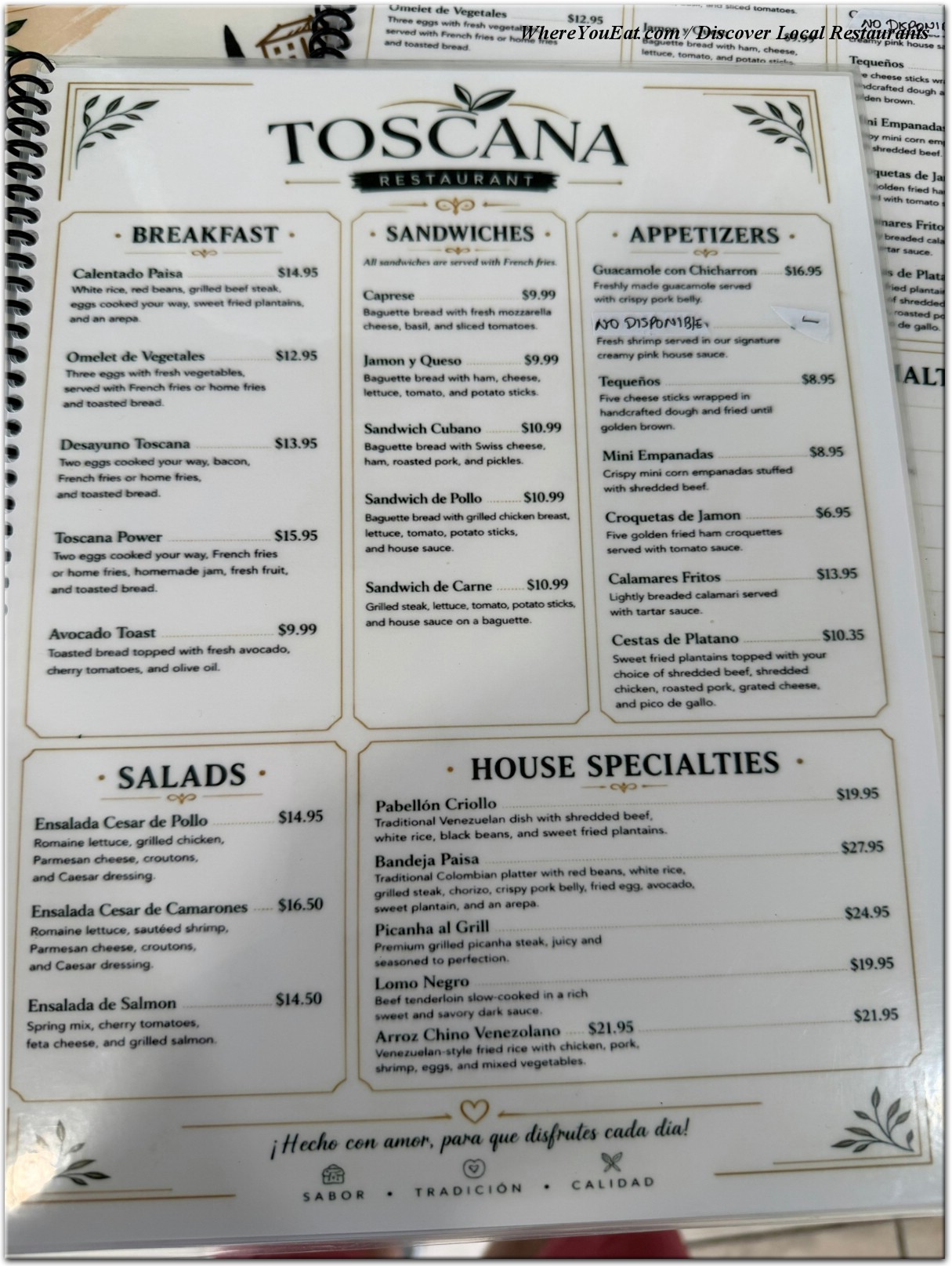menu image