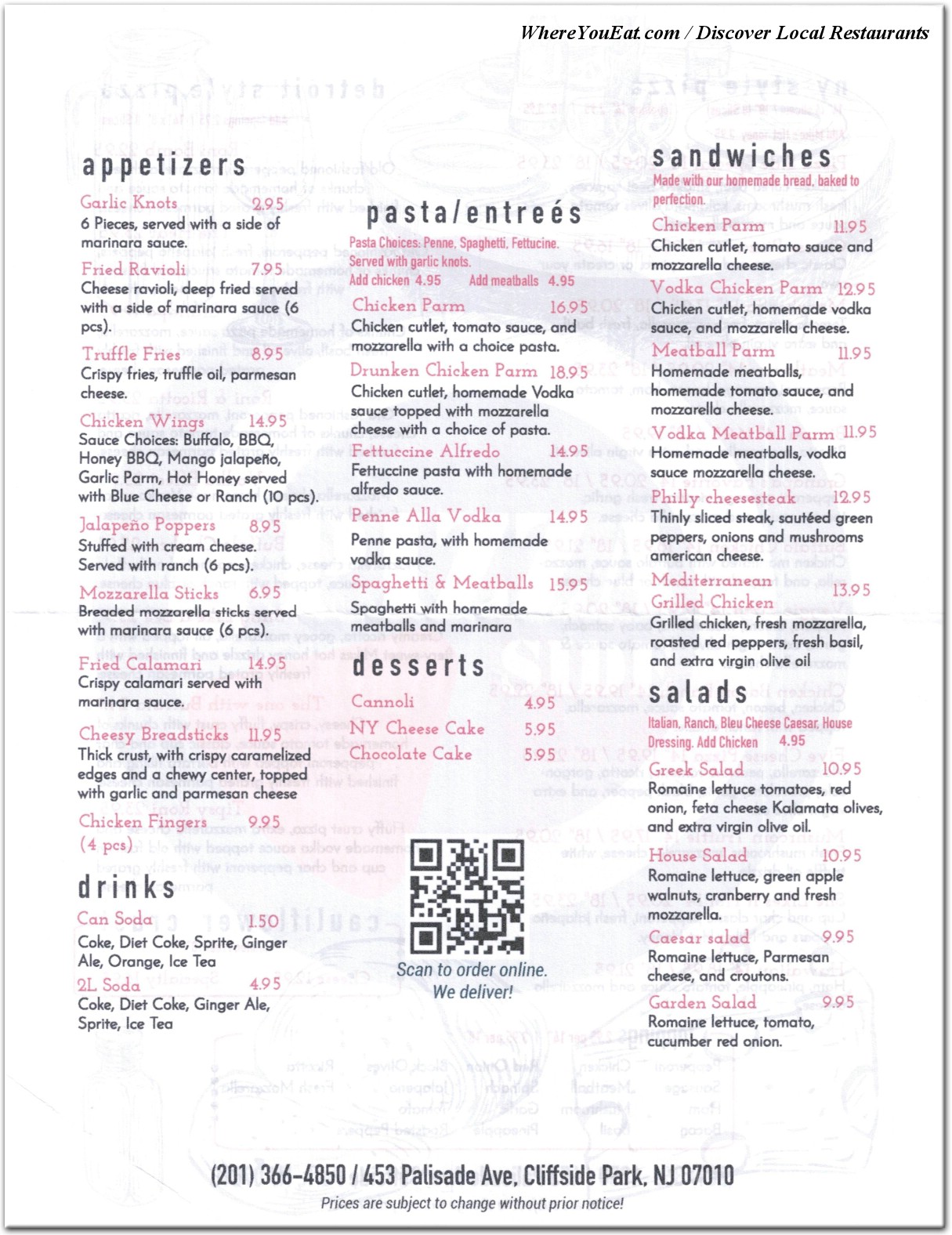 menu image