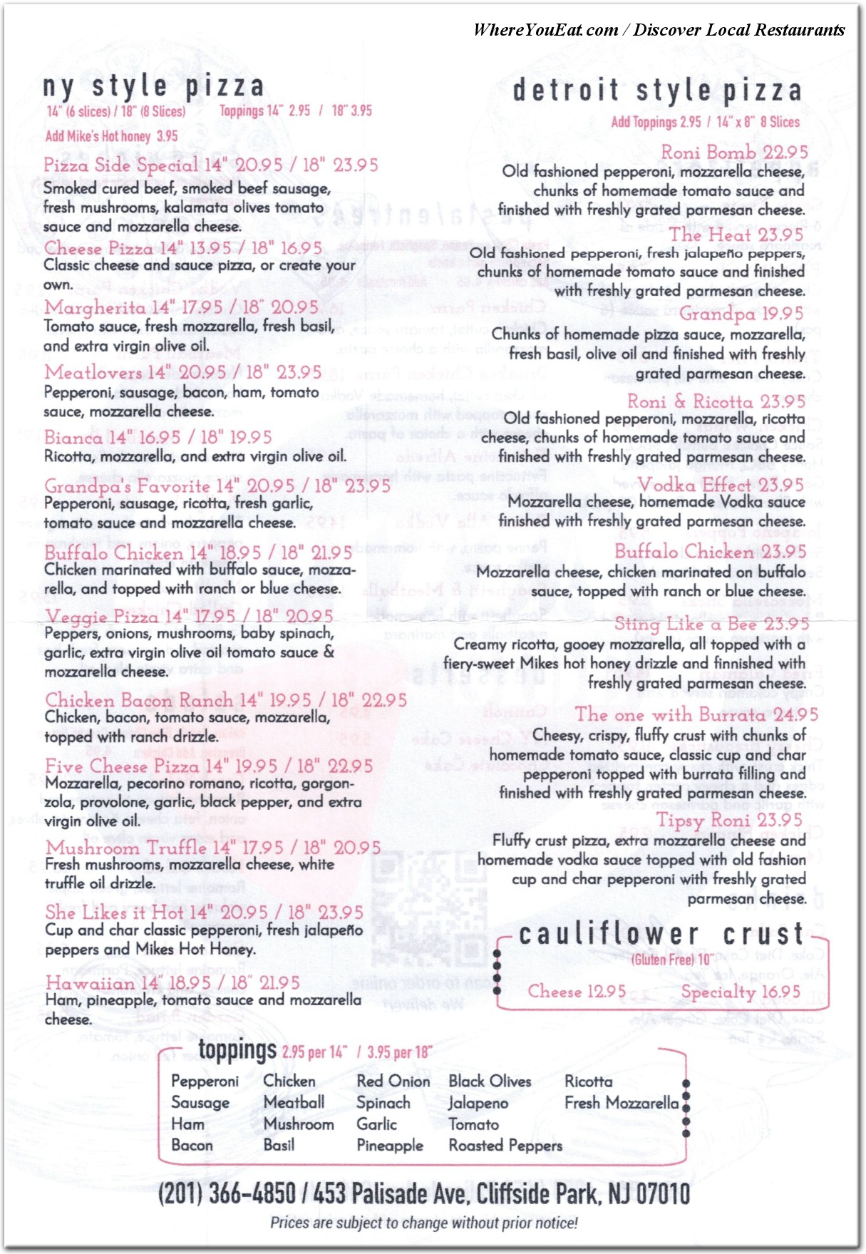 menu image