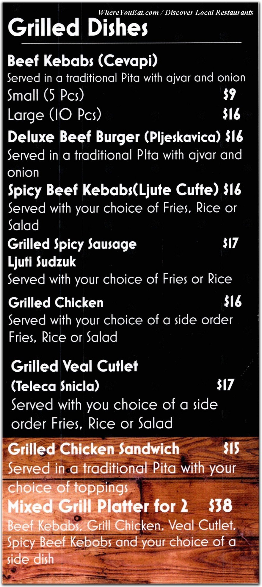 menu image