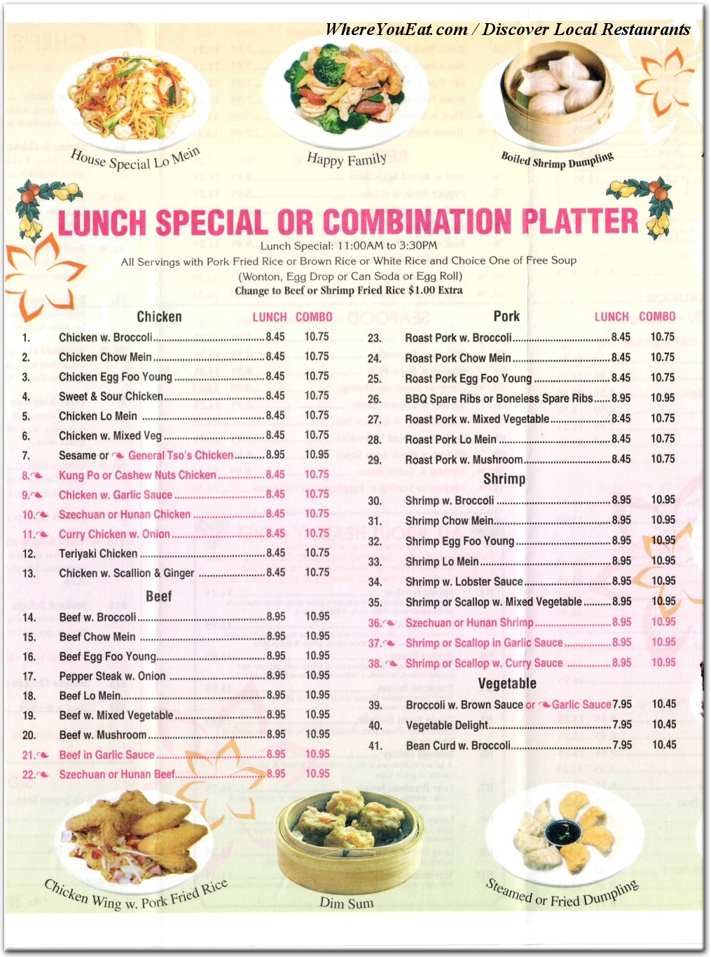menu image