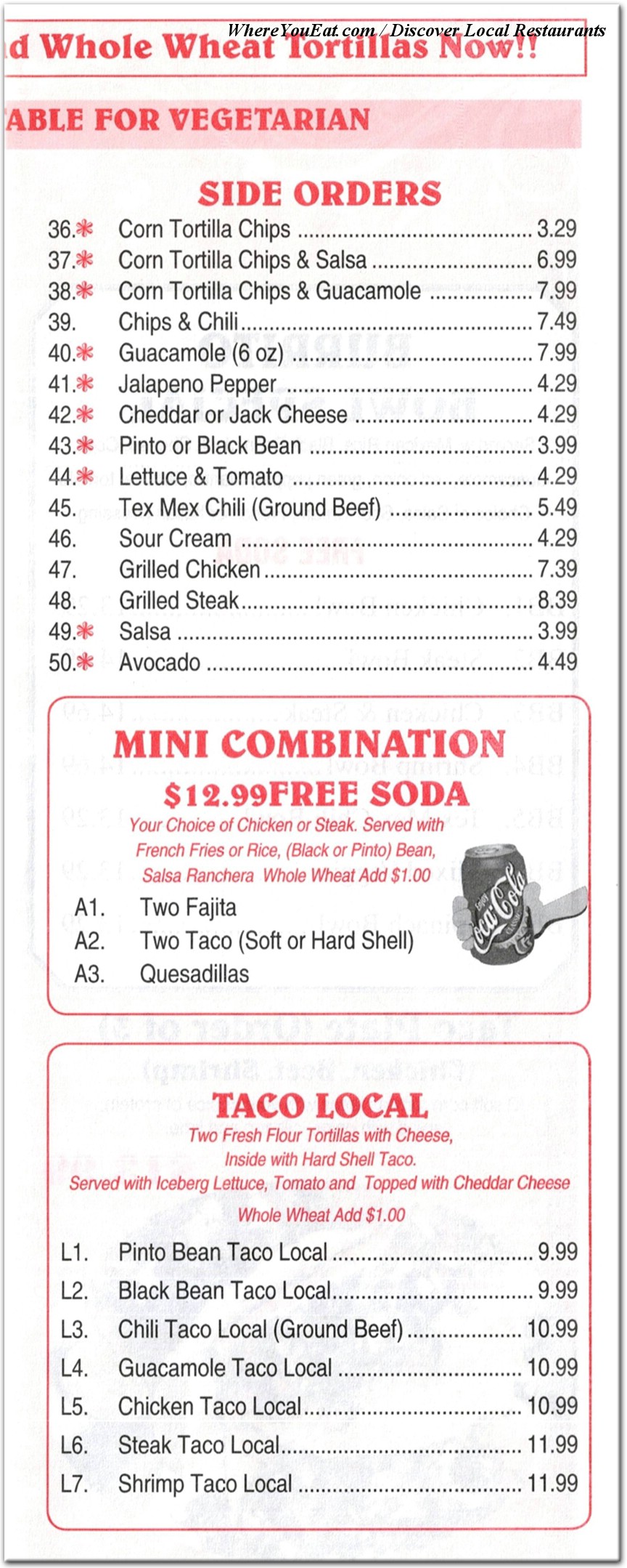 menu image
