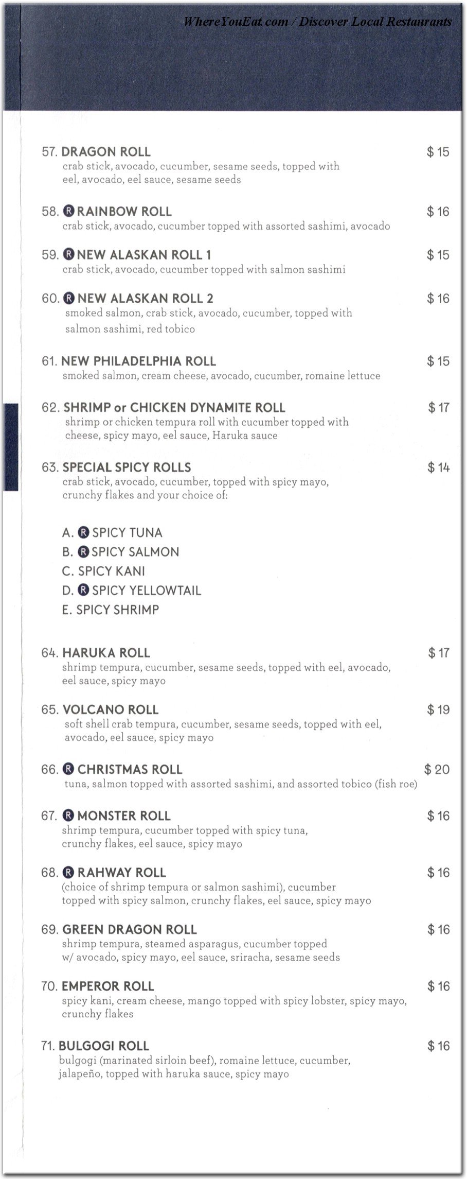 menu image