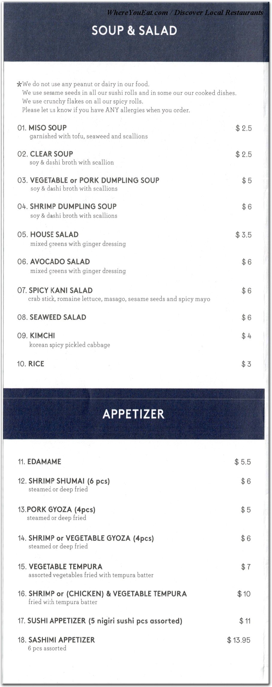 menu image