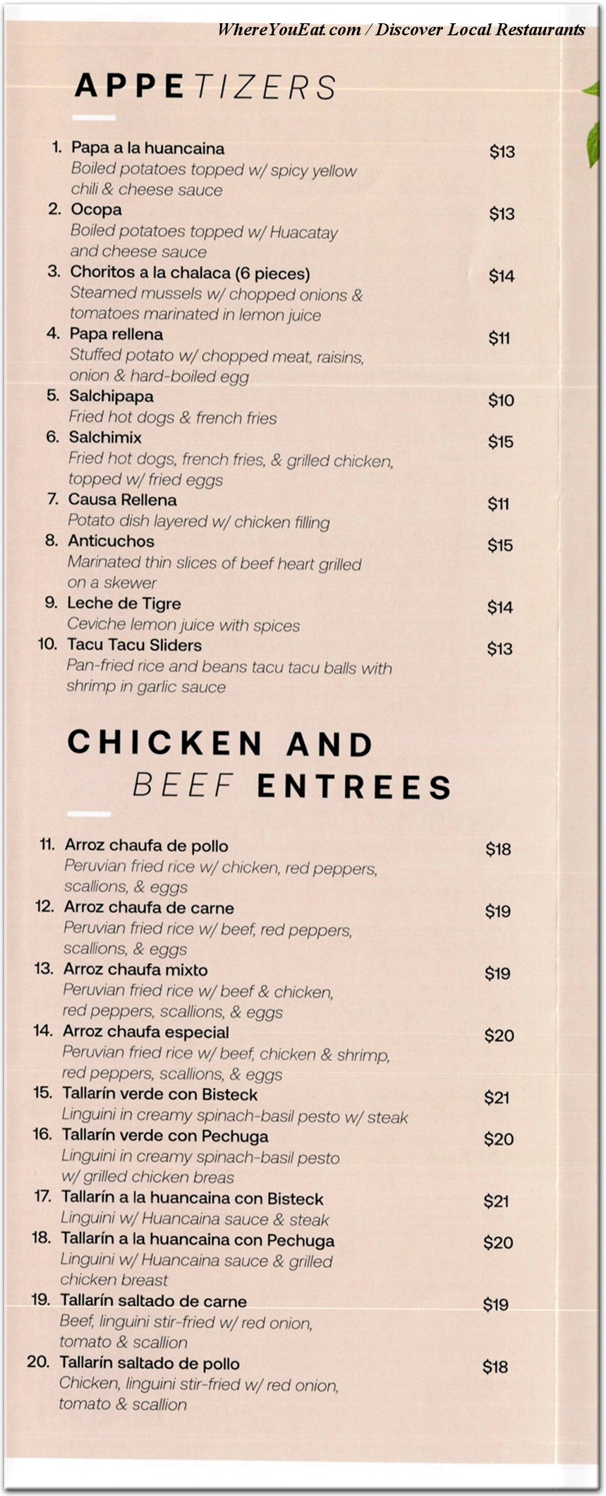 menu image