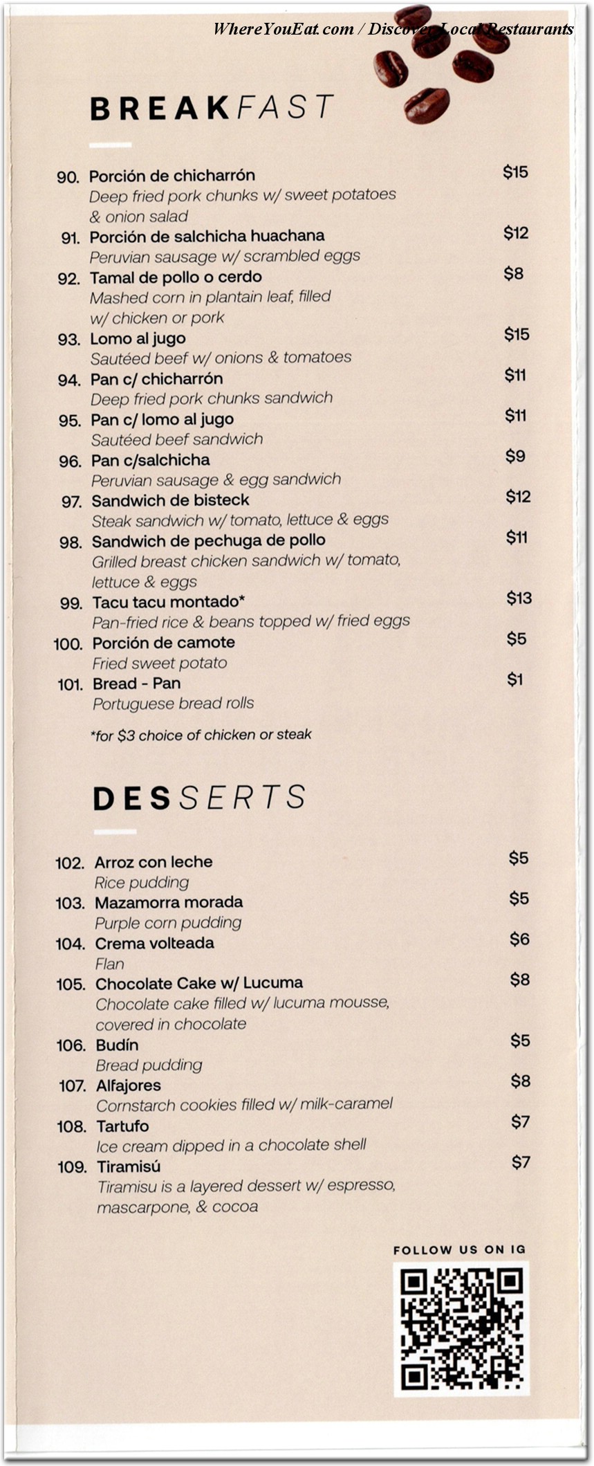 menu image