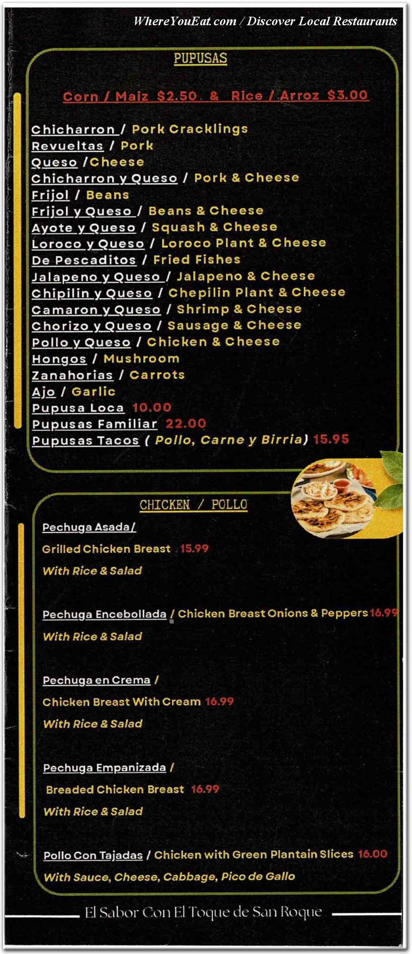 menu image