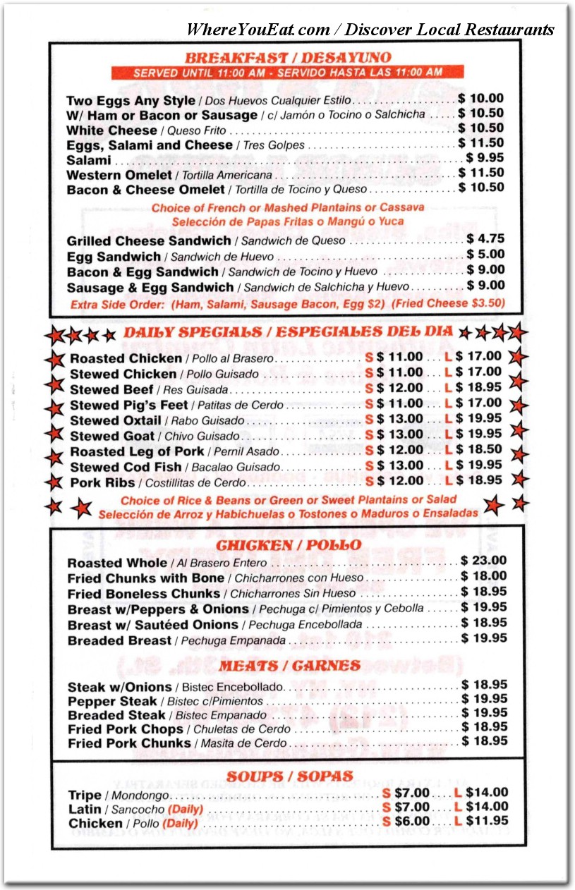 menu image