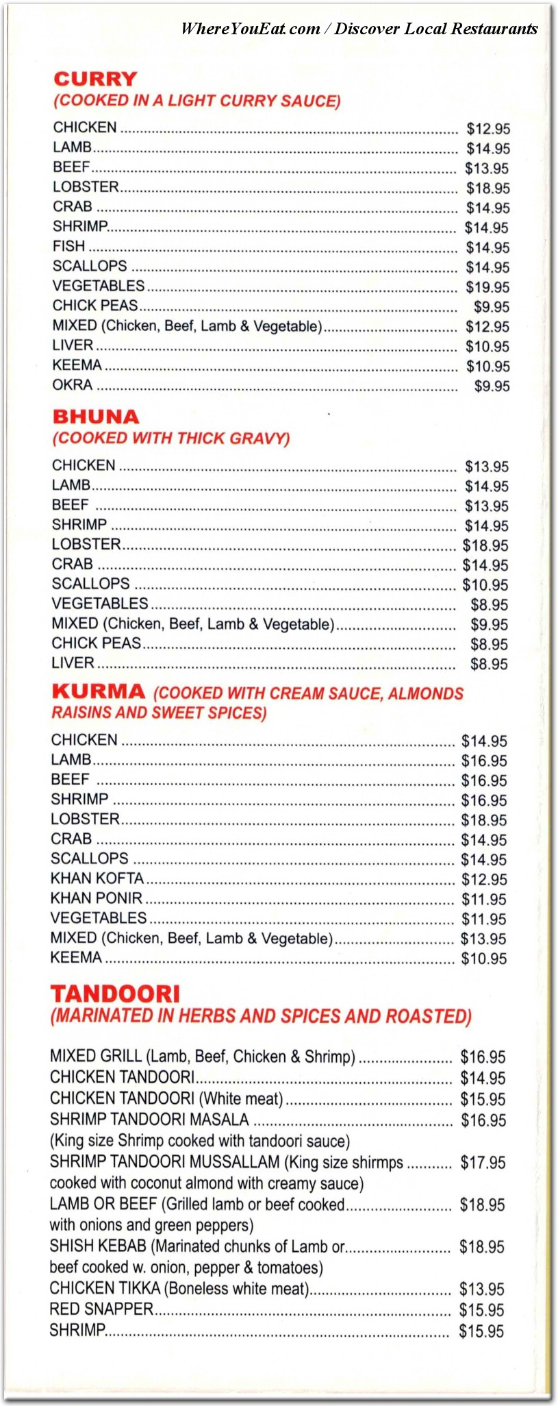 menu image