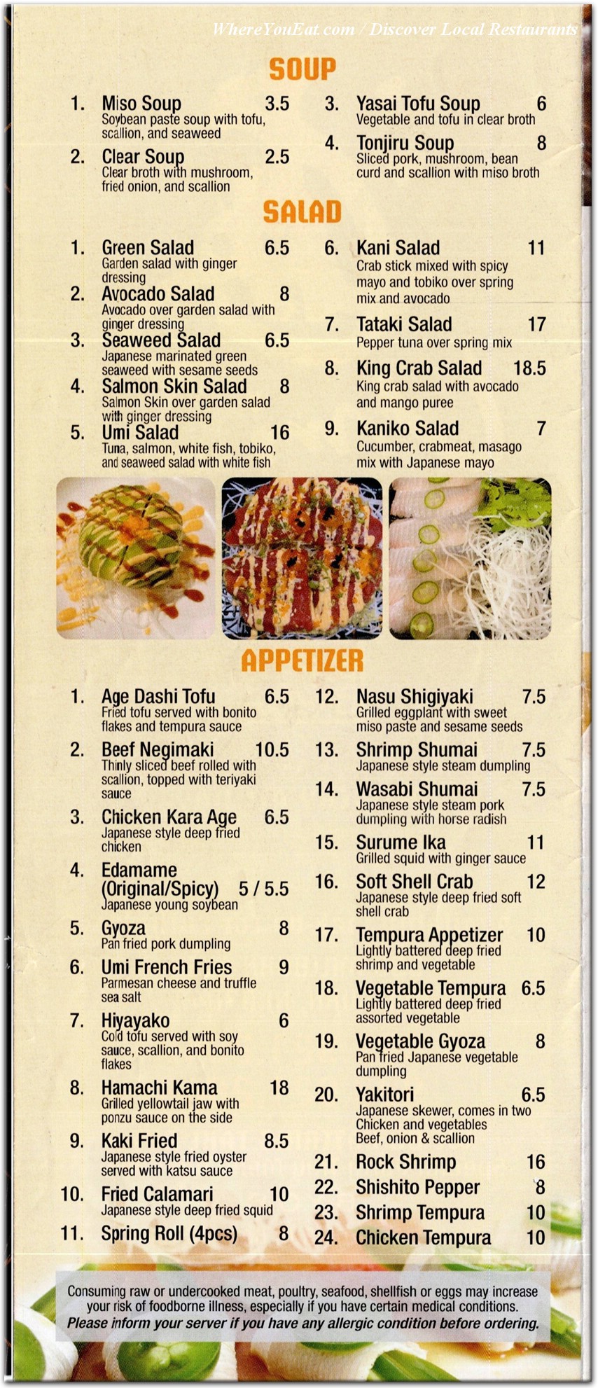 menu image