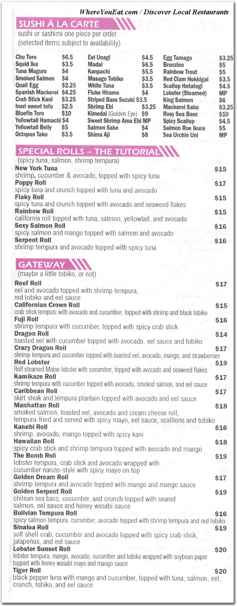 menu image