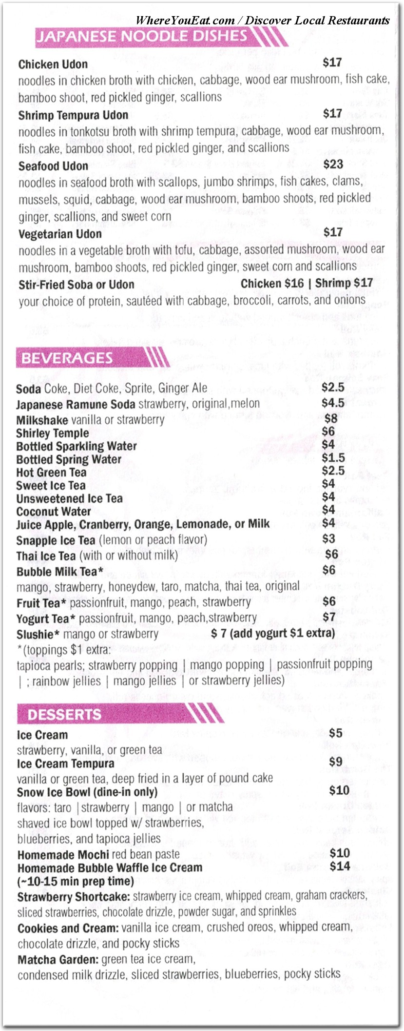 menu image