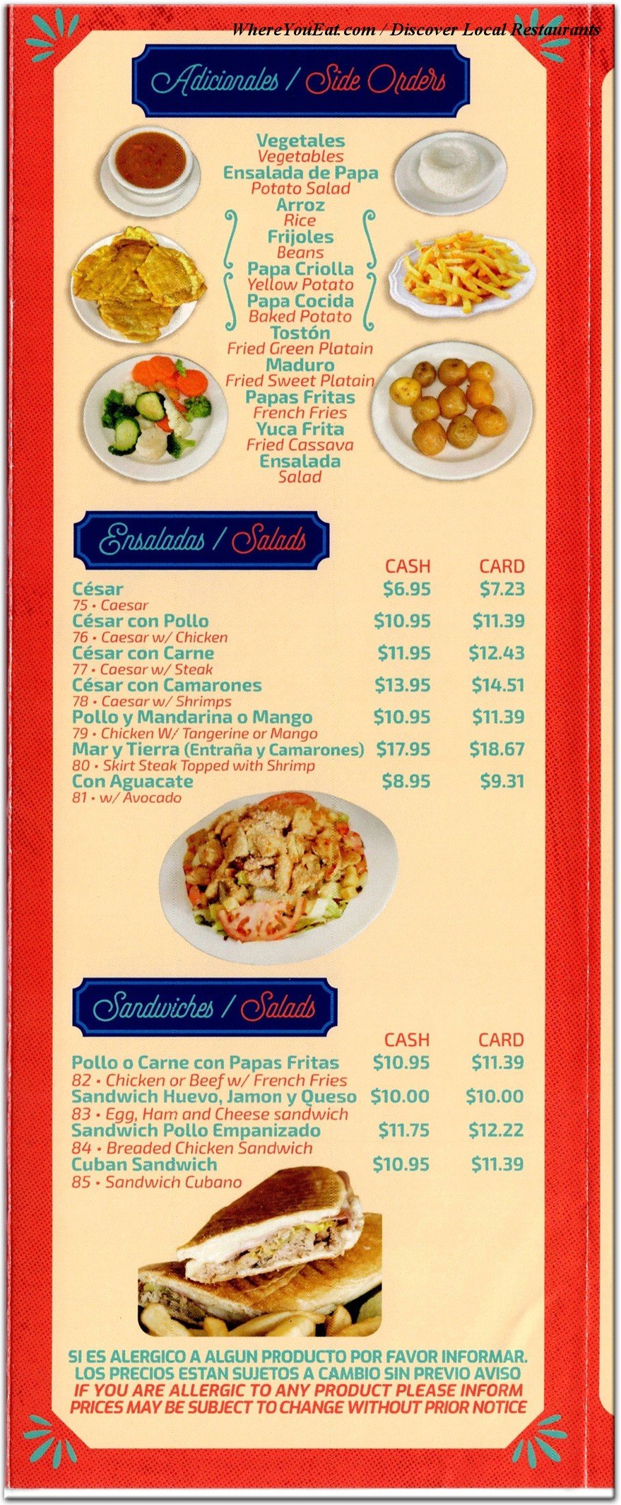 menu image