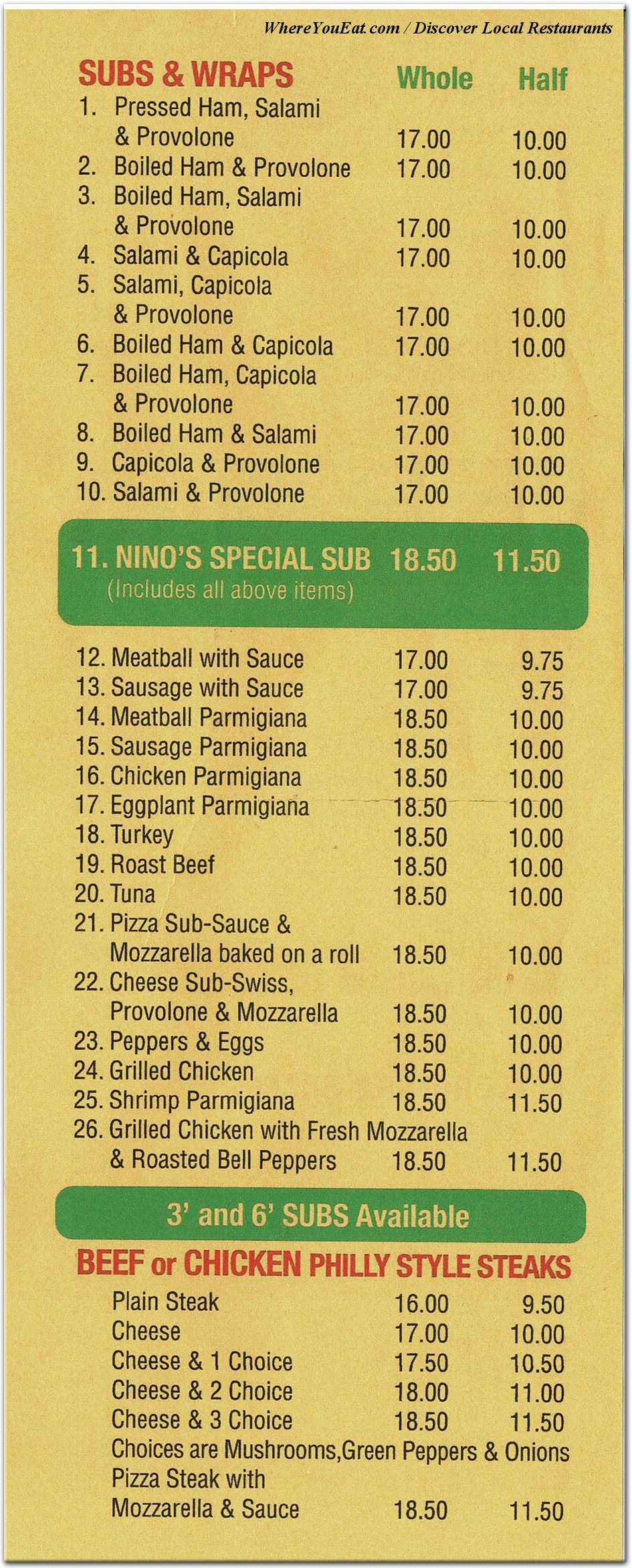 menu image