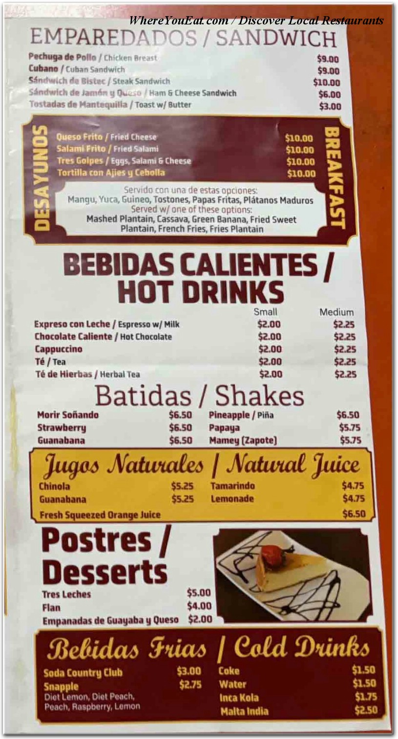 menu image