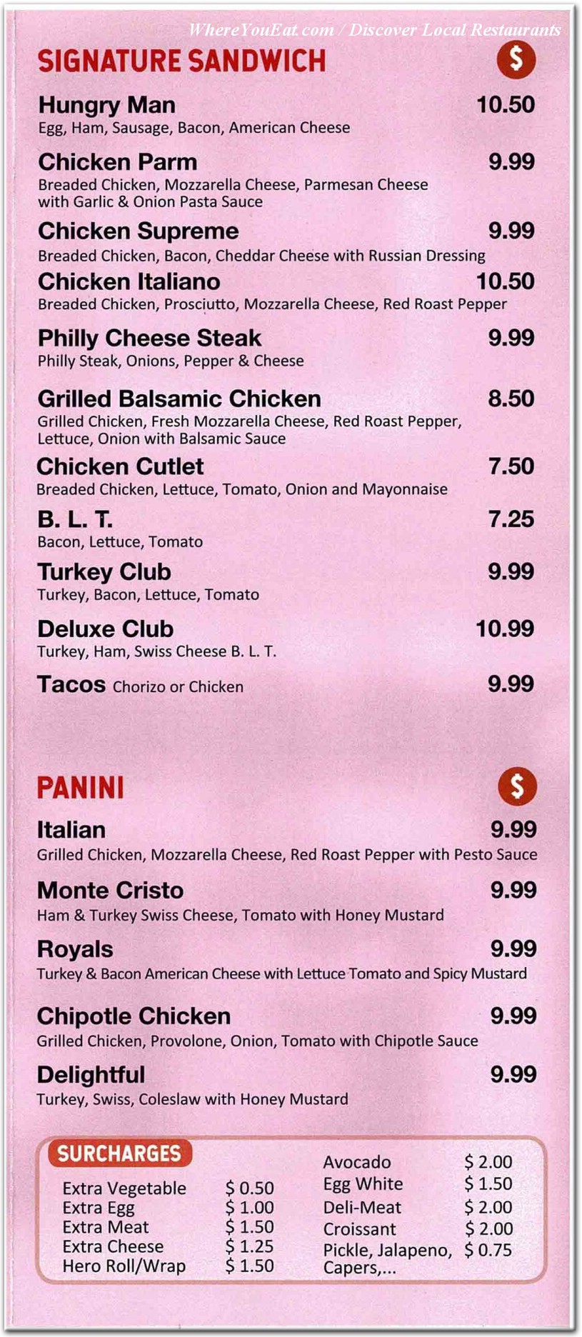 menu image