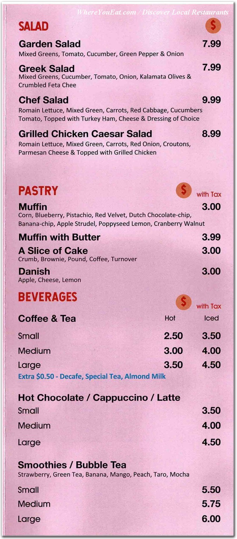 menu image