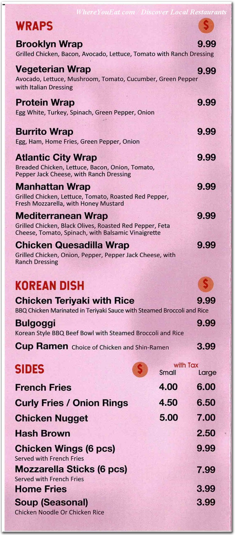 menu image