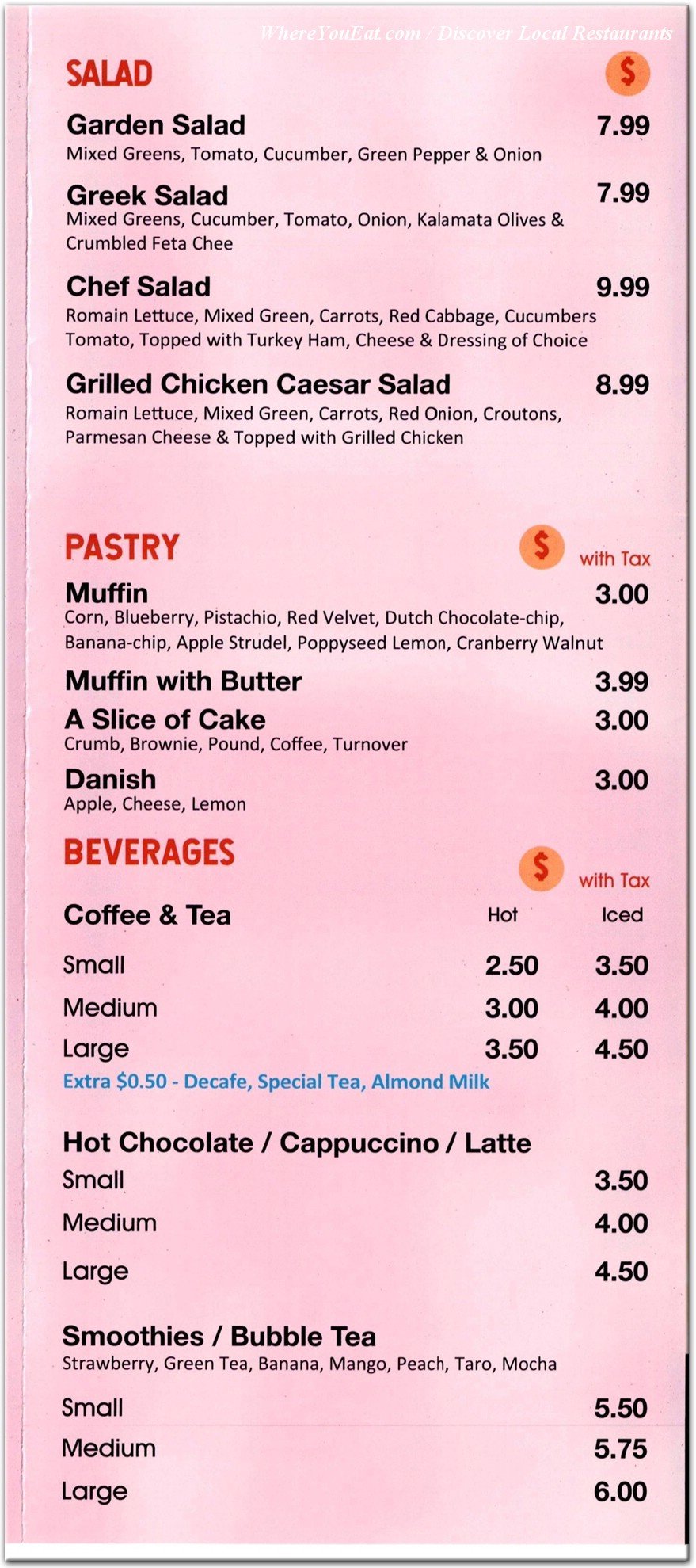 menu image