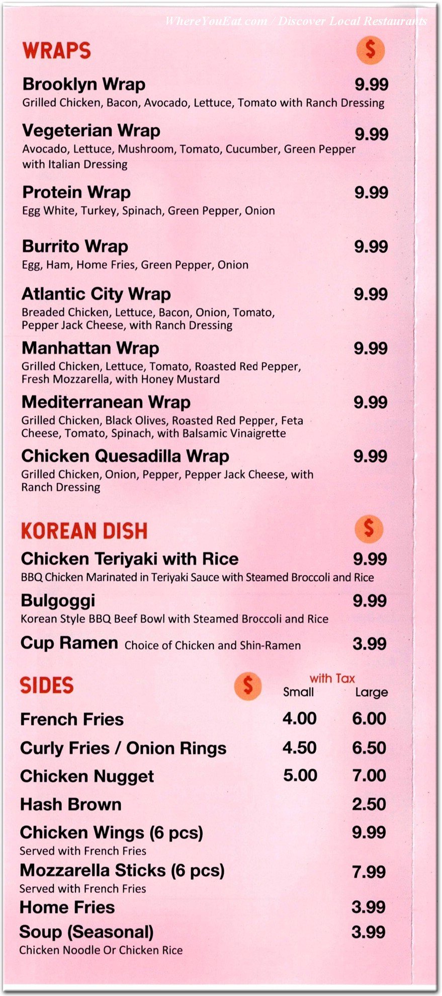 menu image