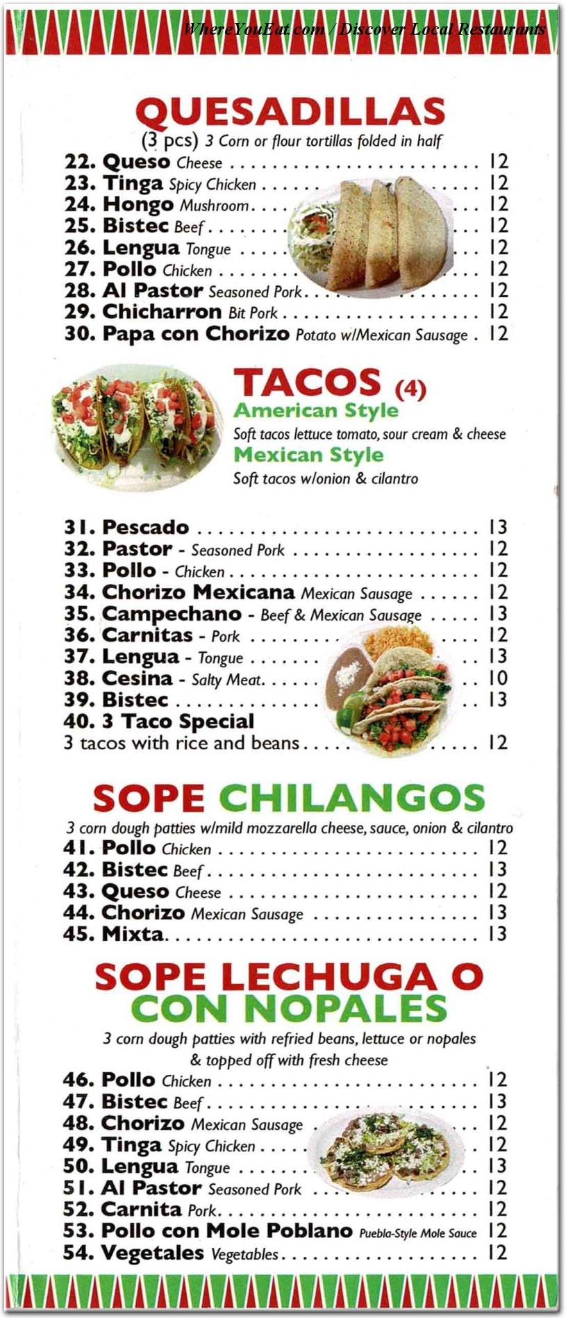 menu image