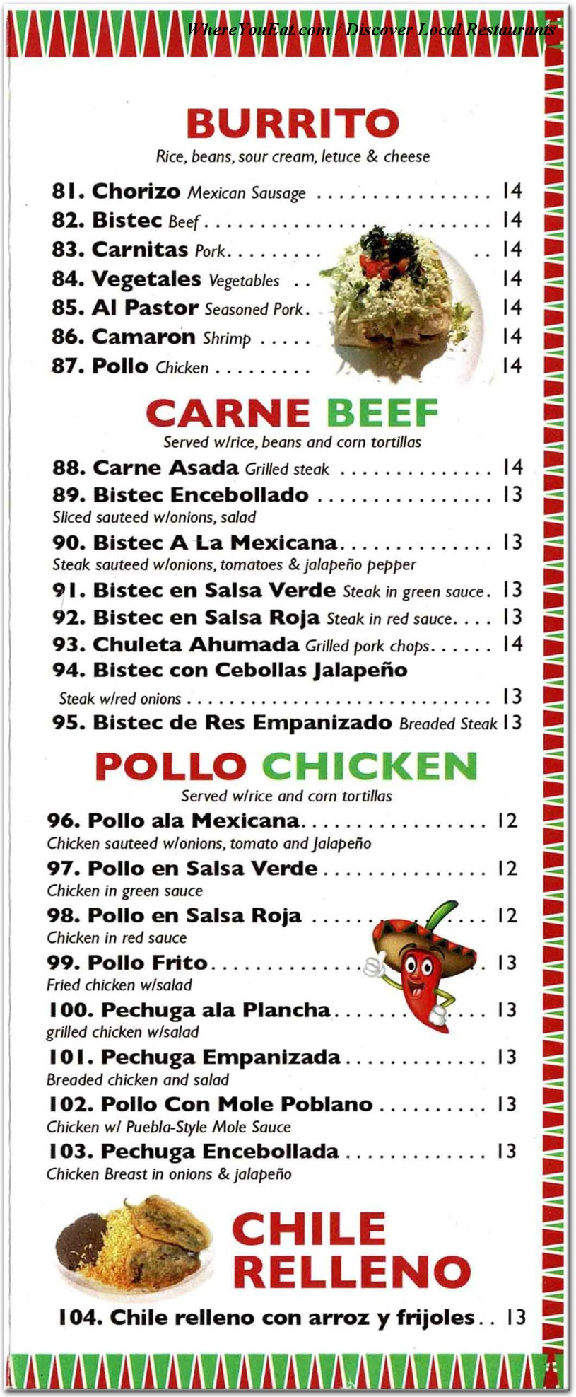 menu image