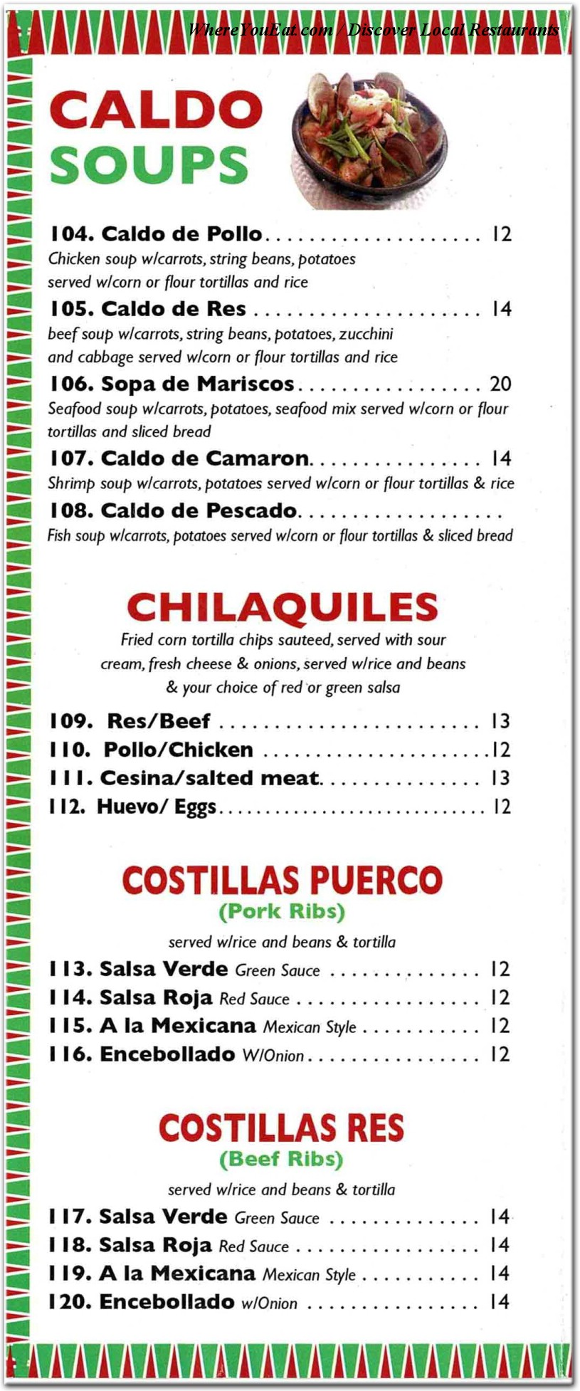 menu image